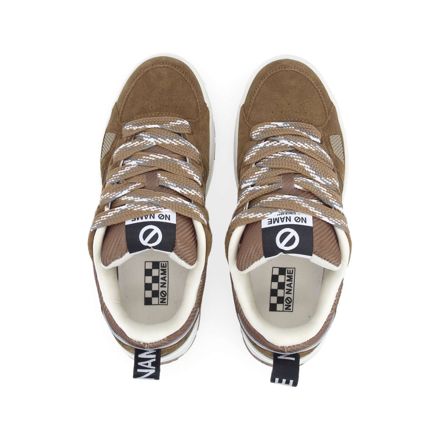 NOLLIE SNEAKER W  -  SUEDE/NUB/STRAW  - MARRONE